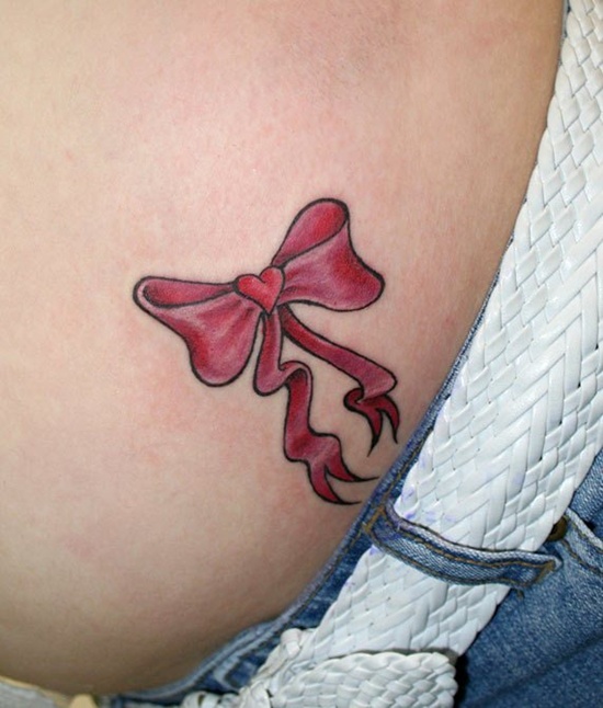 Bow tattoo design, idea 21