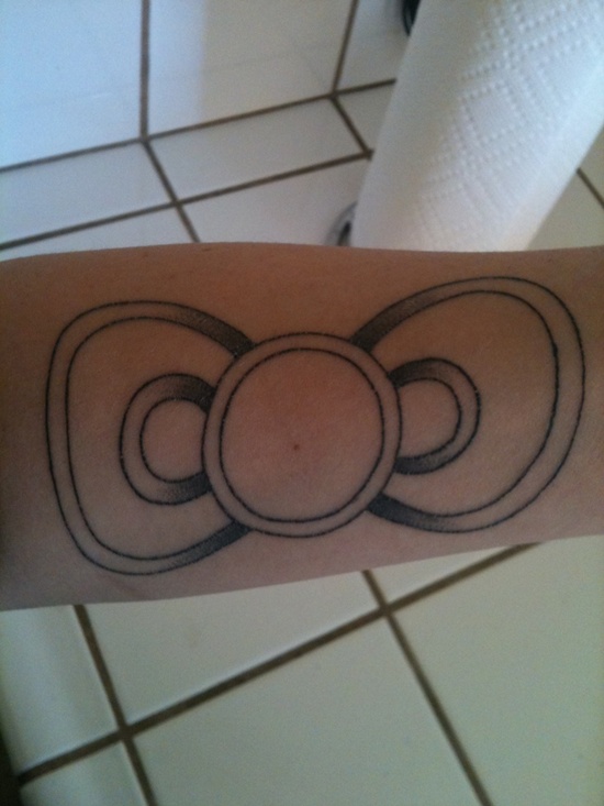 Bow tattoo design, idea 25