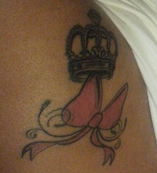 Bow tattoo design, idea 5