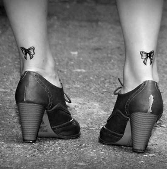 Bow tattoo design, idea 8