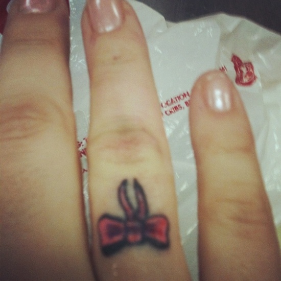 Bow tattoo design, idea 9
