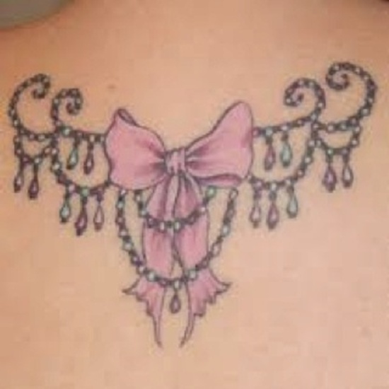 Bow tattoo design, idea 10