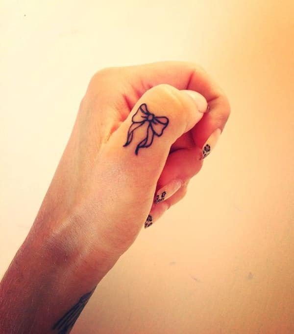 Bow tattoo design, idea 7