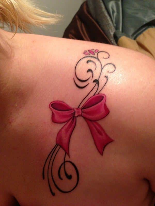 Bow tattoo design, idea 16