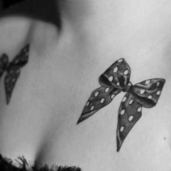 Bow tattoo design, idea 19