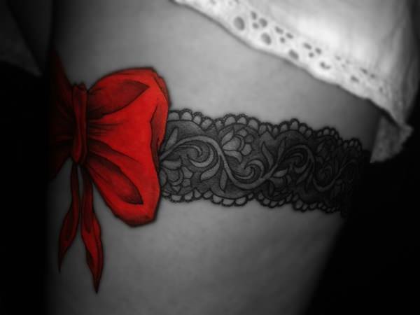 Bow tattoo design, idea 25