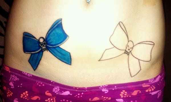 Bow tattoo design, idea 41
