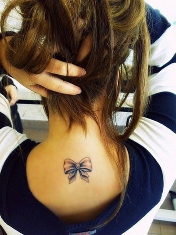 Bow tattoo design, idea 10