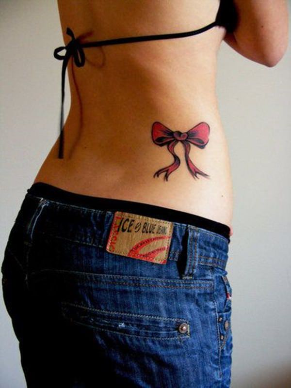 Bow tattoo design, idea 11