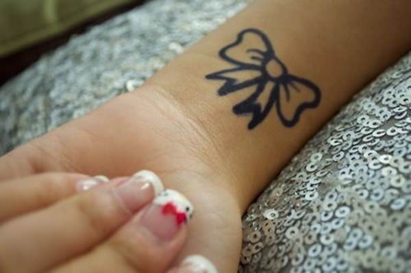 Bow tattoo design, idea 14