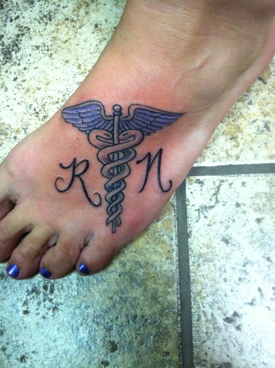 Fascinating tattoos with caduceus design, idea 21