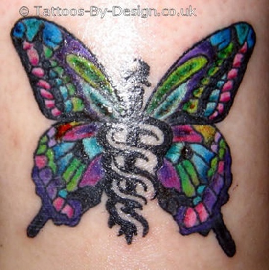 Fascinating tattoos with caduceus design, idea 25