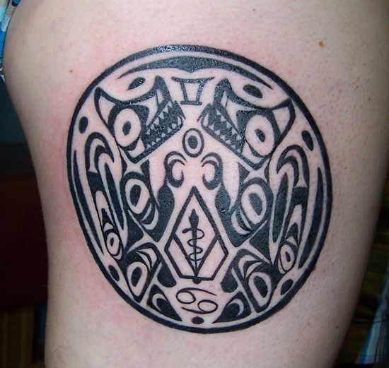 Fascinating tattoos with caduceus design, idea 27