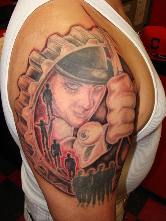 Clockwork orange tattoos design, idea 1