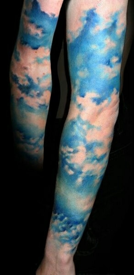 Cloud tattoo design, idea 15