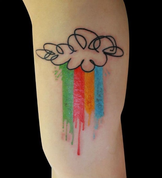 Cloud tattoo design, idea 21