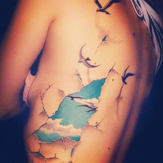 Cloud tattoo design, idea 27