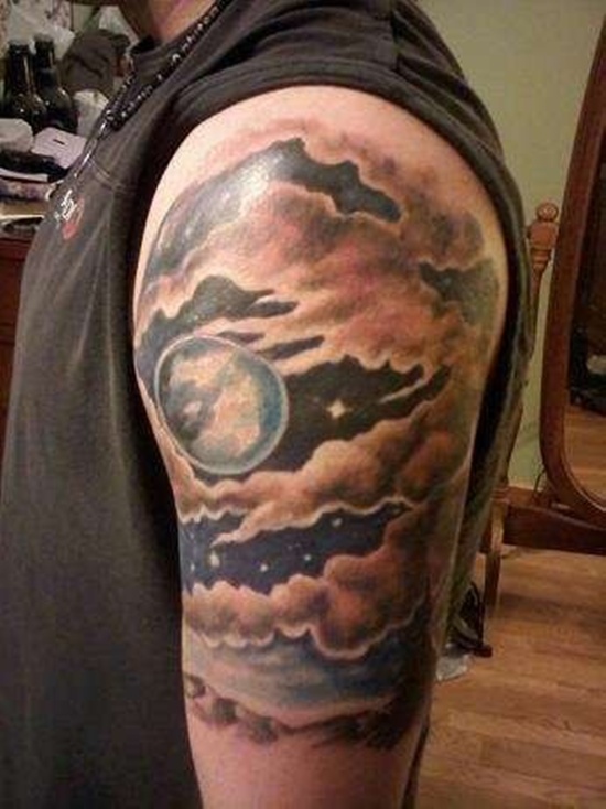 Cloud tattoo design, idea 28