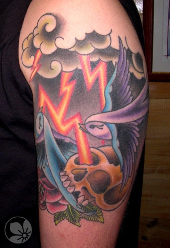 Cloud tattoo design, idea 11
