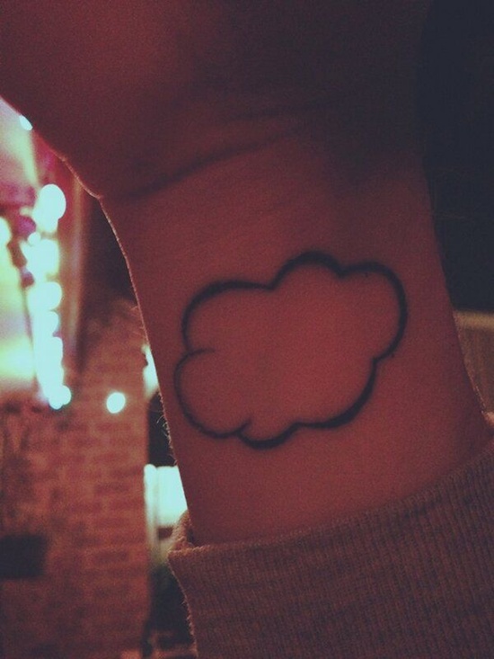 Cloud tattoo design, idea 13