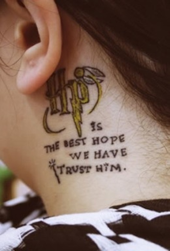 Behind the ear tattoos design, idea 5