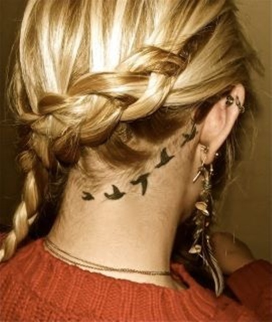Behind the ear tattoos design, idea 17