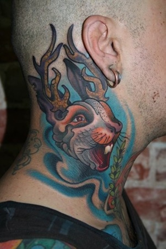 Behind the ear tattoos design, idea 18
