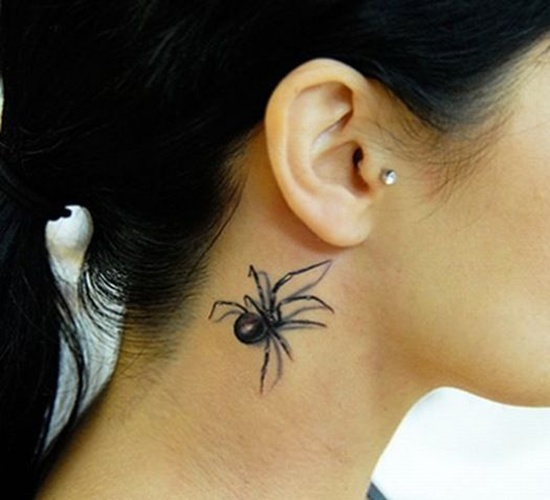 Behind the ear tattoos design, idea 19