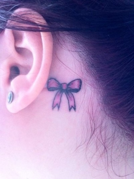 Behind the ear tattoos design, idea 22