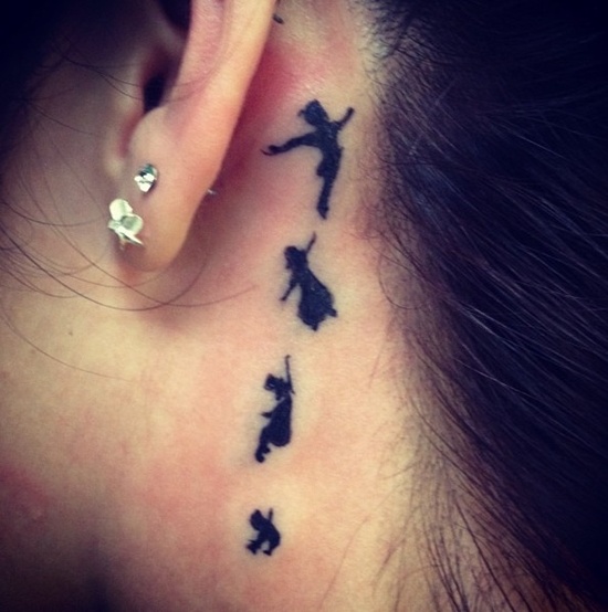Behind the ear tattoos design, idea 23