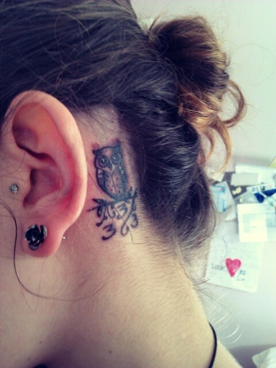 Behind the ear tattoos design, idea 25