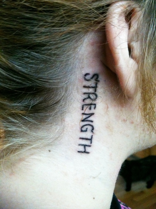 Behind the ear tattoos design, idea 3