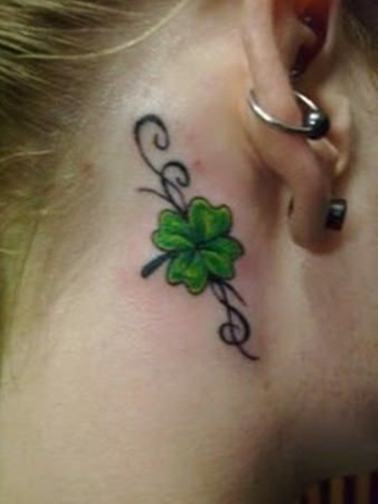 Behind the ear tattoos design, idea 31