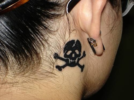 Behind the ear tattoos design, idea 32
