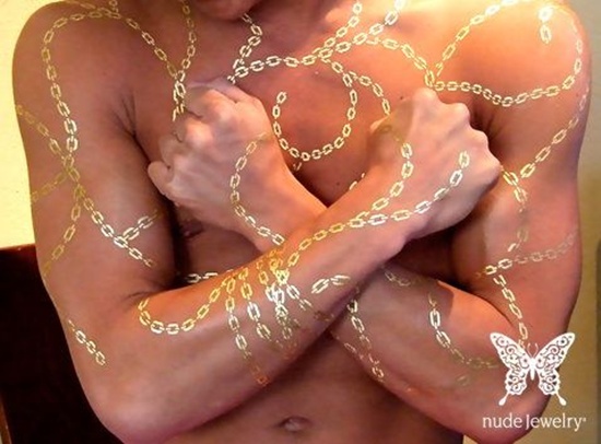 Fancy and glittery gold tattoos design, idea 5