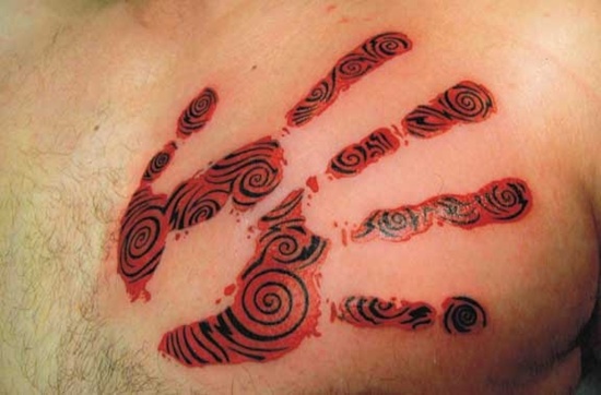Great handprint tattoos design, idea 11