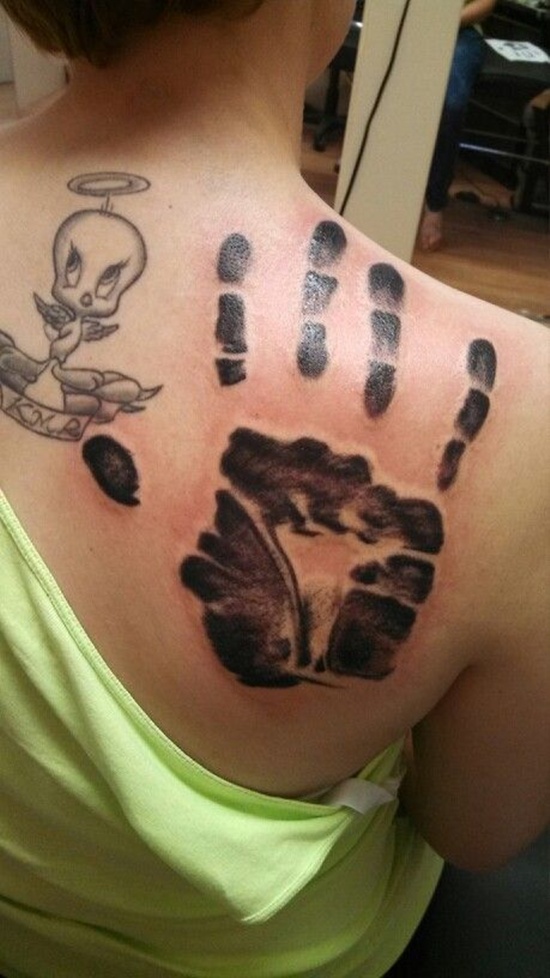 Great handprint tattoos design, idea 13