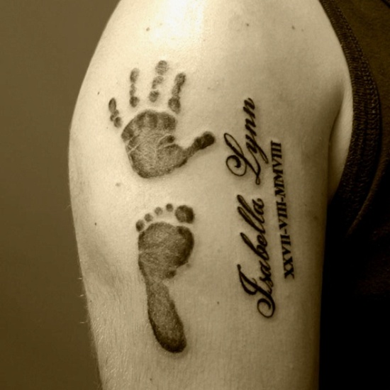Great handprint tattoos design, idea 16