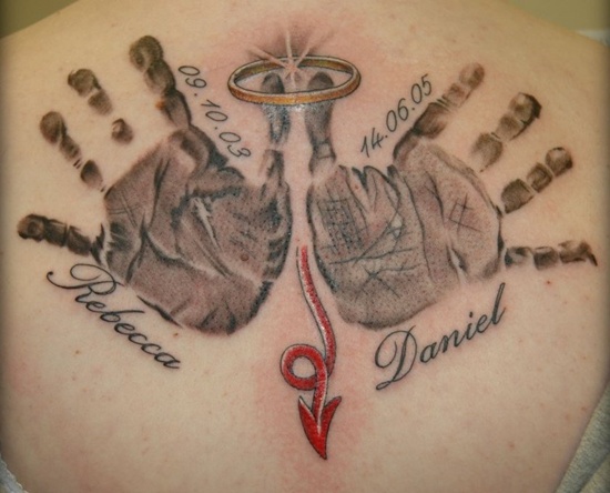 Great handprint tattoos design, idea 17