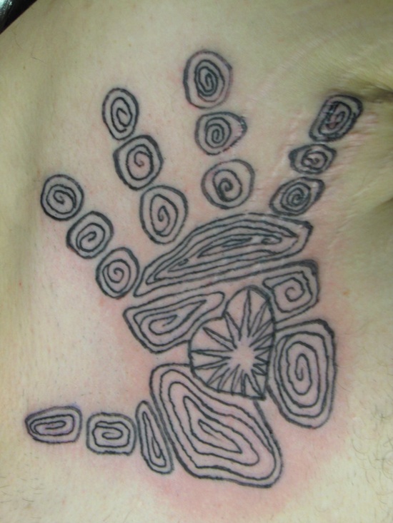 Great handprint tattoos design, idea 18