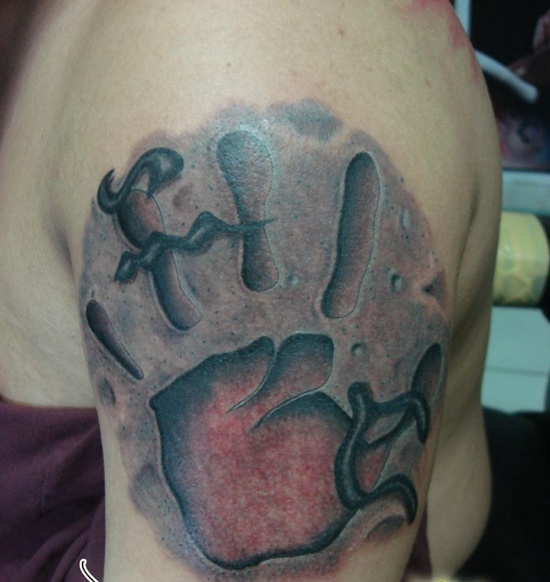 Great handprint tattoos design, idea 21