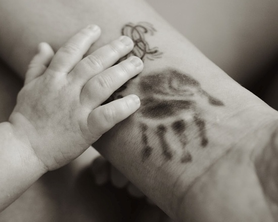 Great handprint tattoos design, idea 22