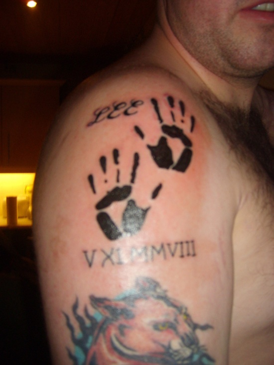 Great handprint tattoos design, idea 25