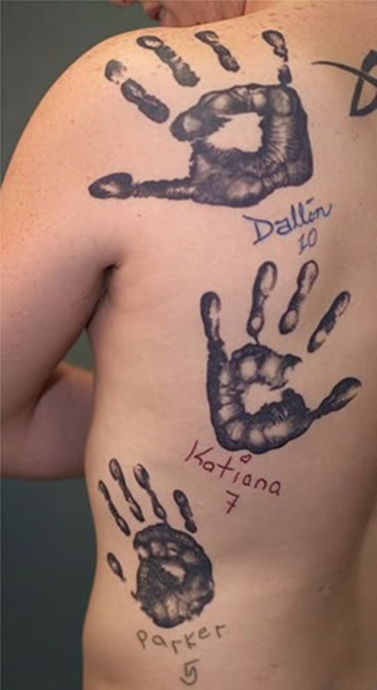 Great handprint tattoos design, idea 6