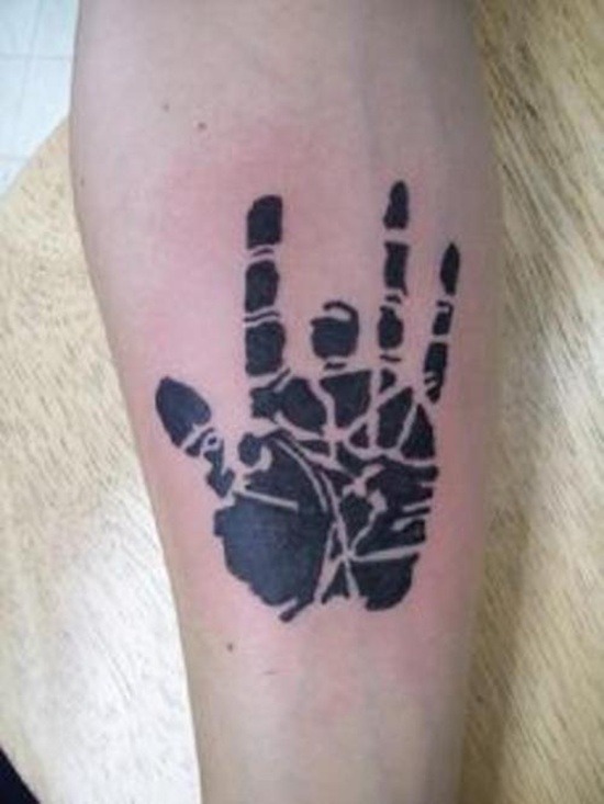 Great handprint tattoos design, idea 10