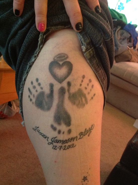 Great handprint tattoos design, idea 1