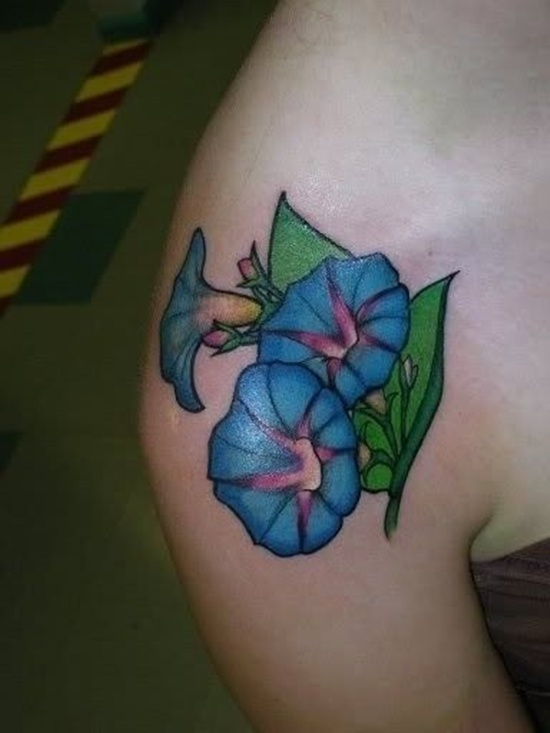 Morning glory tattoos design, idea 2