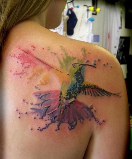 Beautiful rainbow tattoo design, idea 27