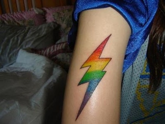 Beautiful rainbow tattoo design, idea 6