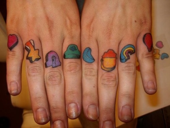 Beautiful rainbow tattoo design, idea 32